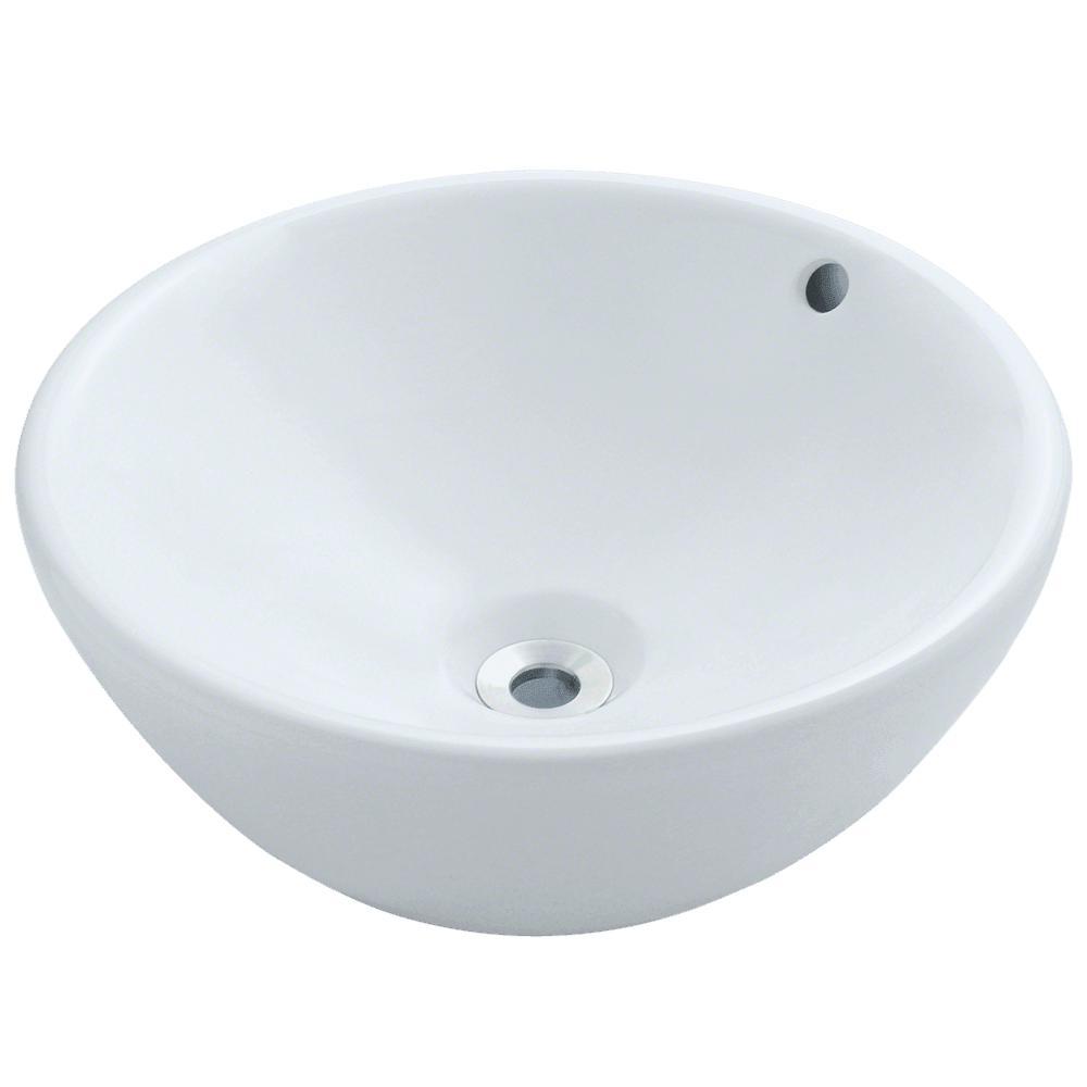 Mr Direct Porcelain Vessel Sink In White V2200 W The Home Depot Porcelain Vessel Sink In White V2200 W