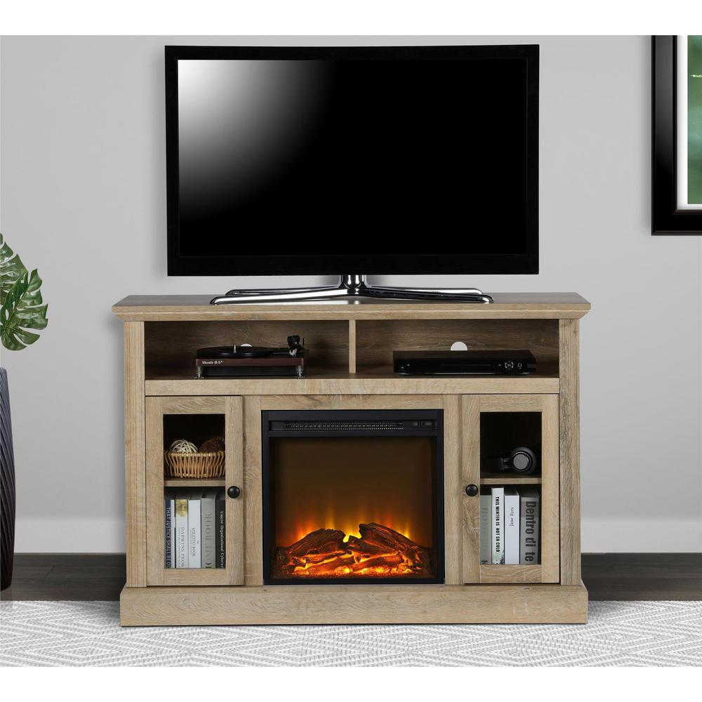 50 In Nashville Natural Tv Console With Electric Fireplace