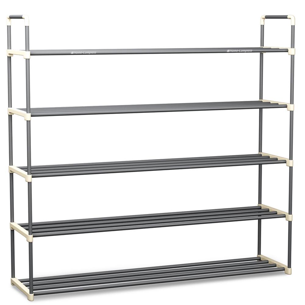 Home Complete 30 Pair 5 Tier Shoe Rack Hw0500078 The Home Depot