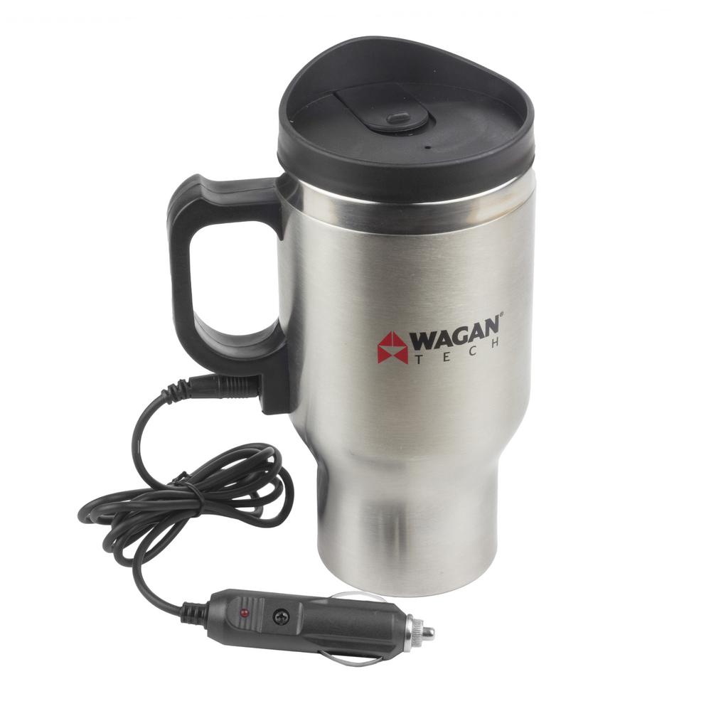 Wagan Tech 12 Volt 16 Fl Oz Deluxe Heated Travel Mug 6100 The Home Depot