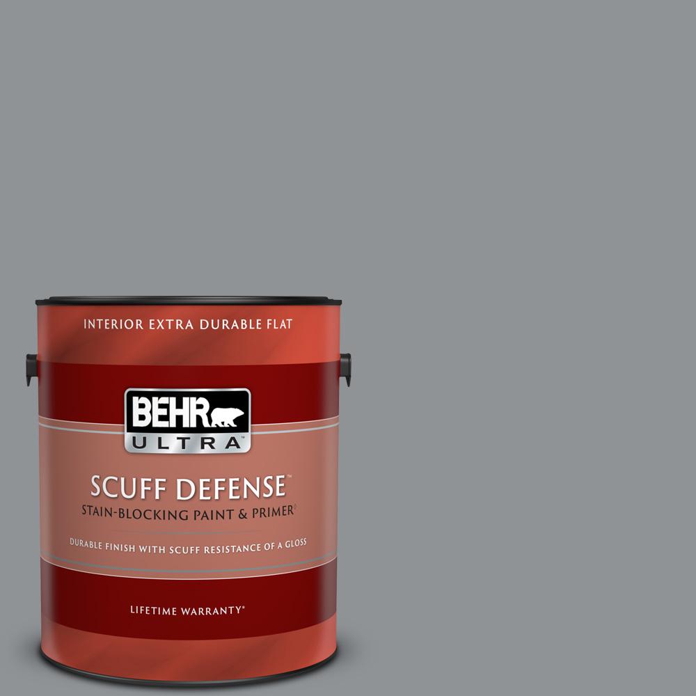 BEHR ULTRA 1 gal. PPU2605 Flint Gray Extra Durable Flat Interior