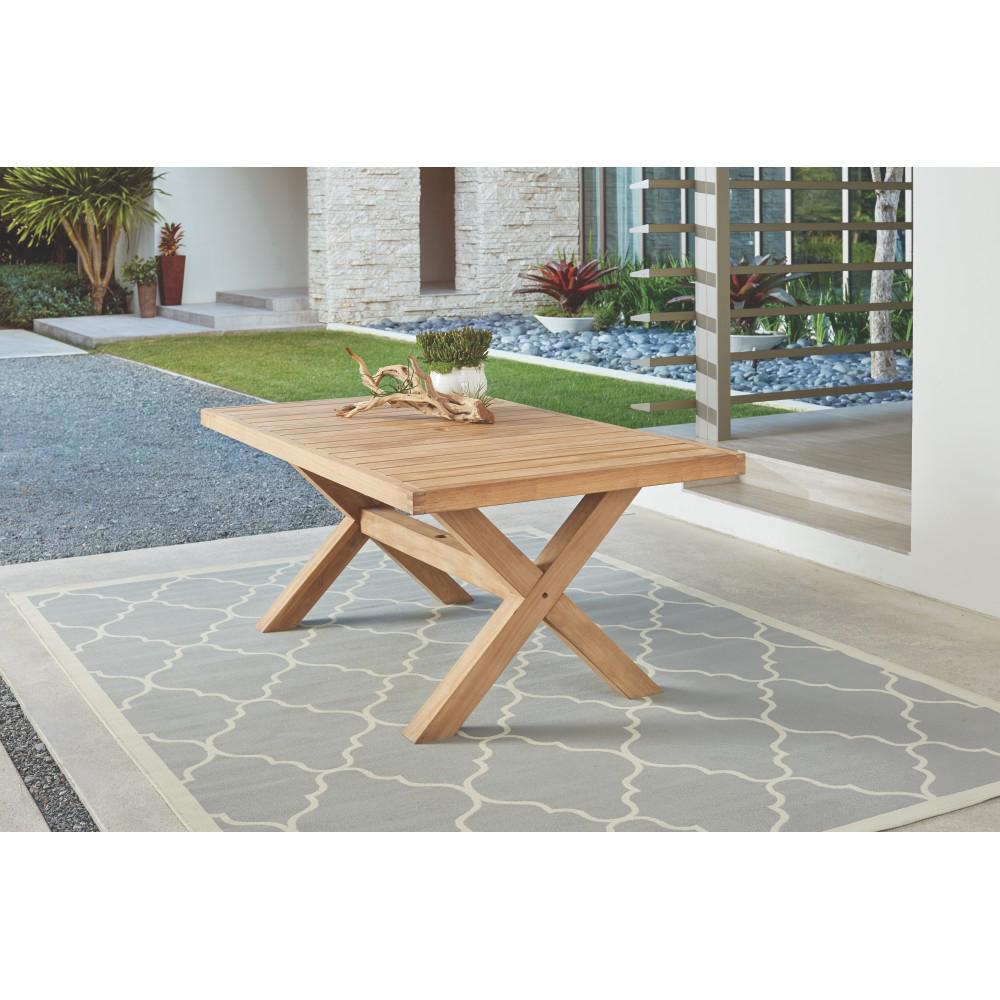 Home Decorators Collection Naples Teak Rectangular Outdoor Dining Table-9898200980 - The Home Depot