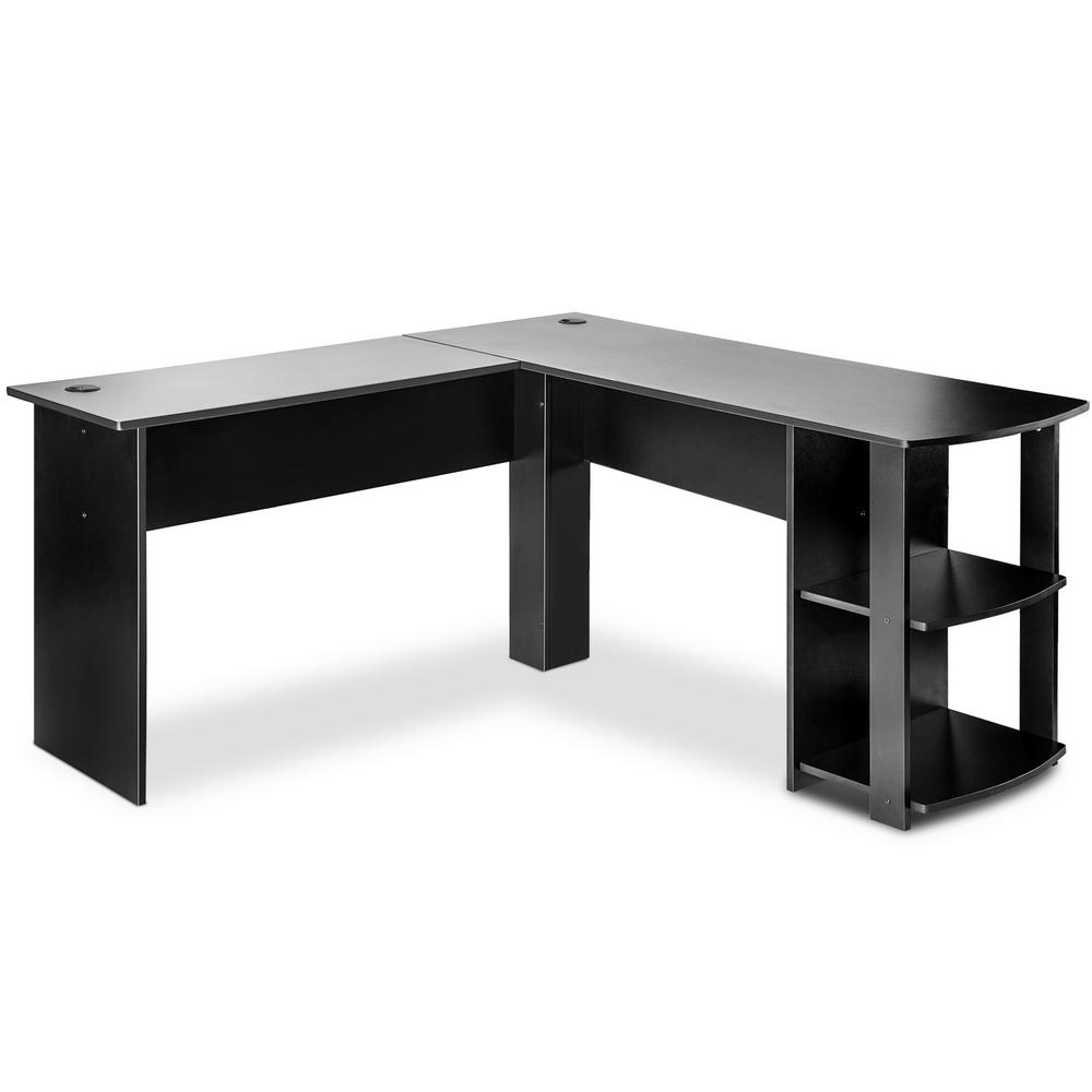 Harper Bright Designs 55 In L Shaped Black Computer Desk With