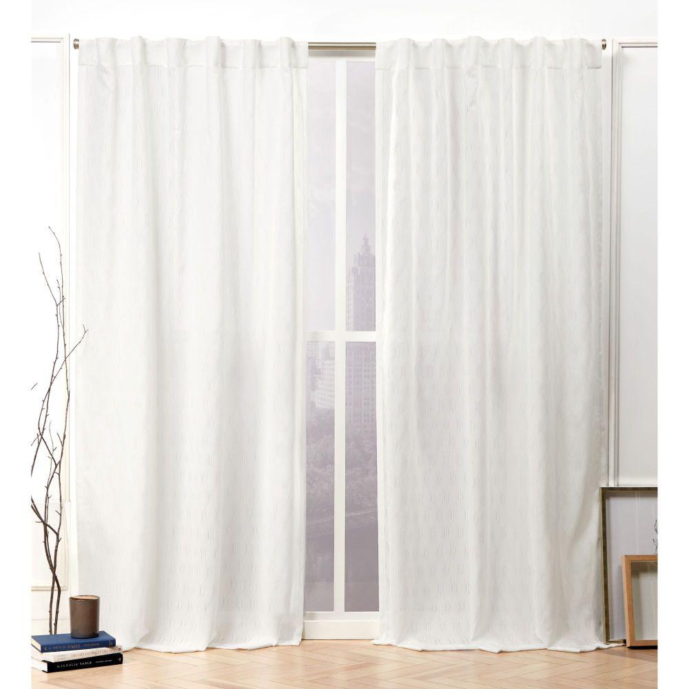 Exclusive Home Curtains Aberdeen 54 in. W x 96 in. L Sheer Hidden Tab