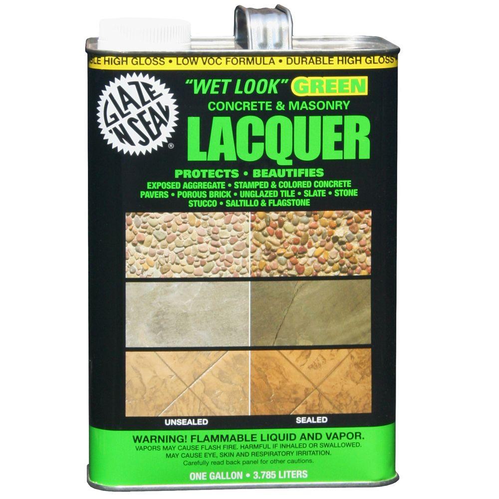 Glaze 'N Seal 1 gal. Clear Wet Look Green Concrete and Masonry Lacquer