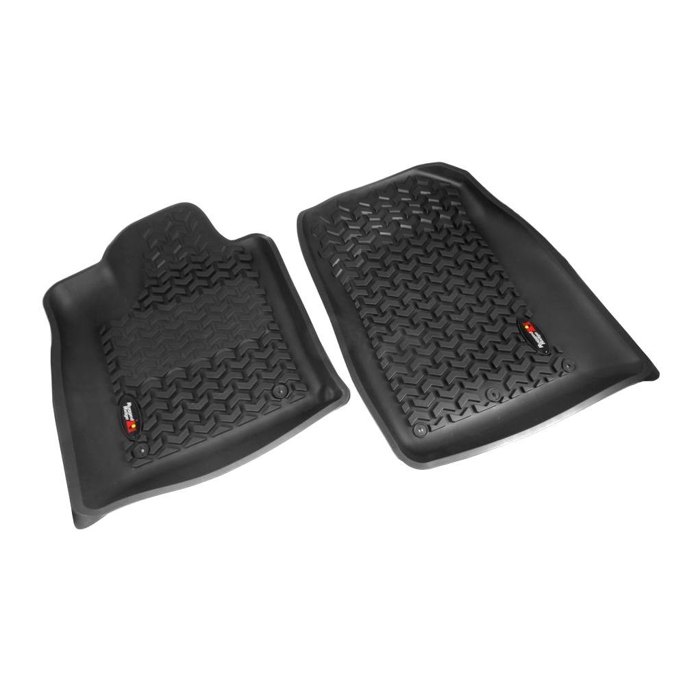 Rugged Ridge Floor Liner Front Pair Black 2012 2014 Jeep Gr And