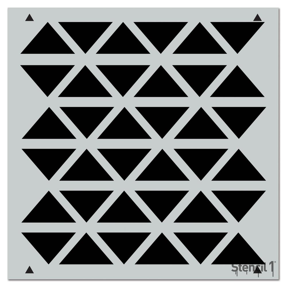 Stencil1 Triangles Flipped Repeat Pattern StencilS1_PA_59 The Home Depot