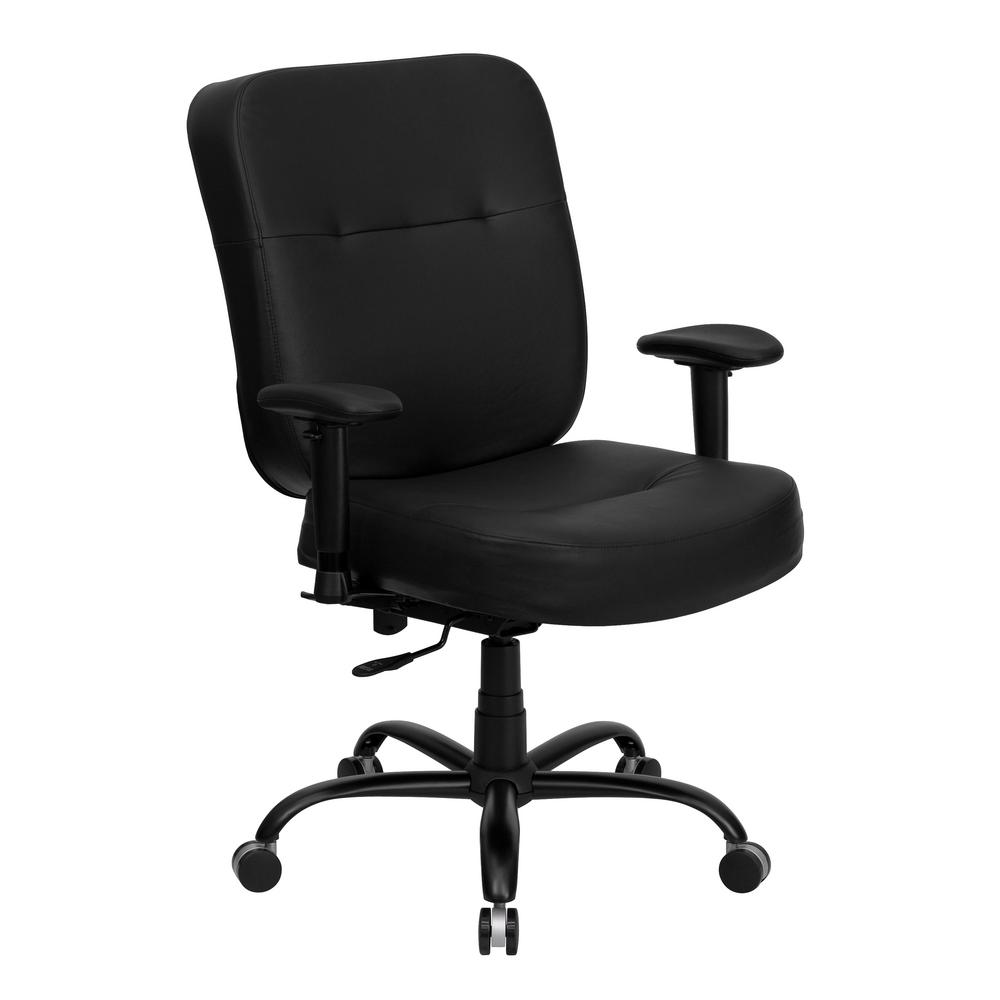 Flash Furniture Black Leather Office/Desk ChairBZ100LFBKLEA The Home Depot