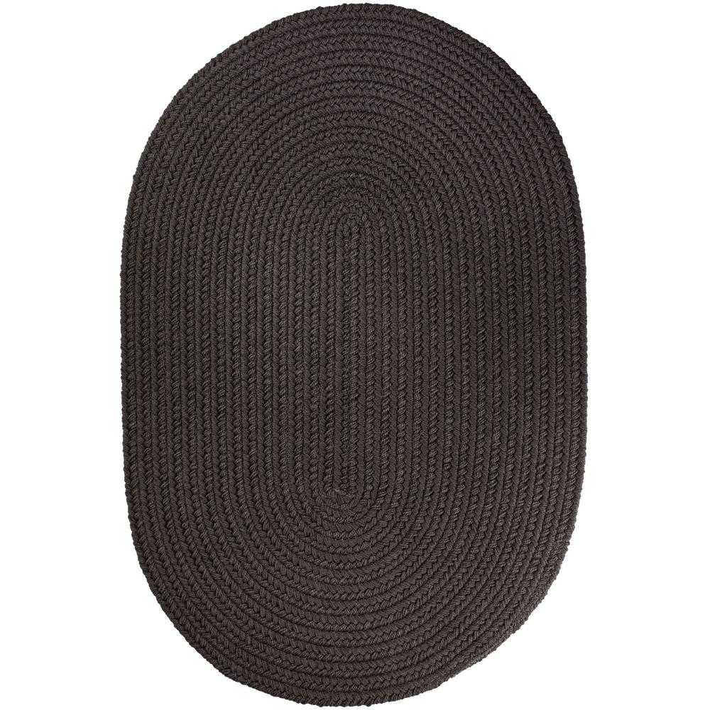 Rhody Rug Texturized Solid Brown Velvet Poly 2 Ft X 3 Oval Texturized Solid Brown Velvet Poly 2 Ft X 3 Oval Braided Area Rug