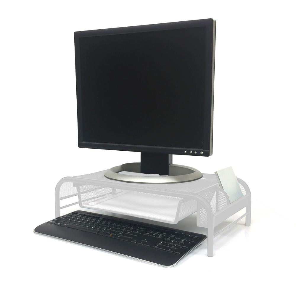 Mind Reader Mesh Monitor Stand With Drawer Metal Mesh Stand And