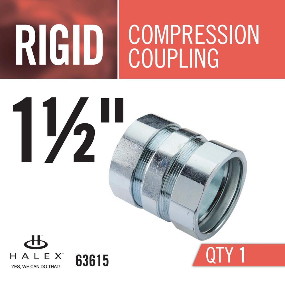 Halex 1 1 2 In Rigid Compression Conduit Coupling 63615 The Home Depot