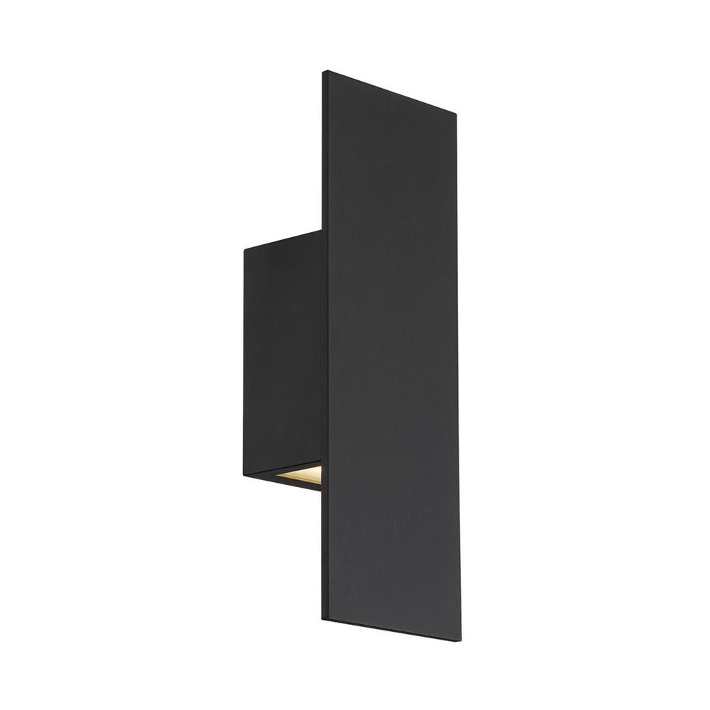 WAC Lighting Icon 14 in. Black Integrated LED Outdoor Wall ...