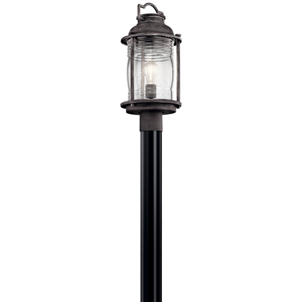 KICHLER Ashland Hardwired 1Light Weathered Zinc 4 x 4 Outdoor Deck