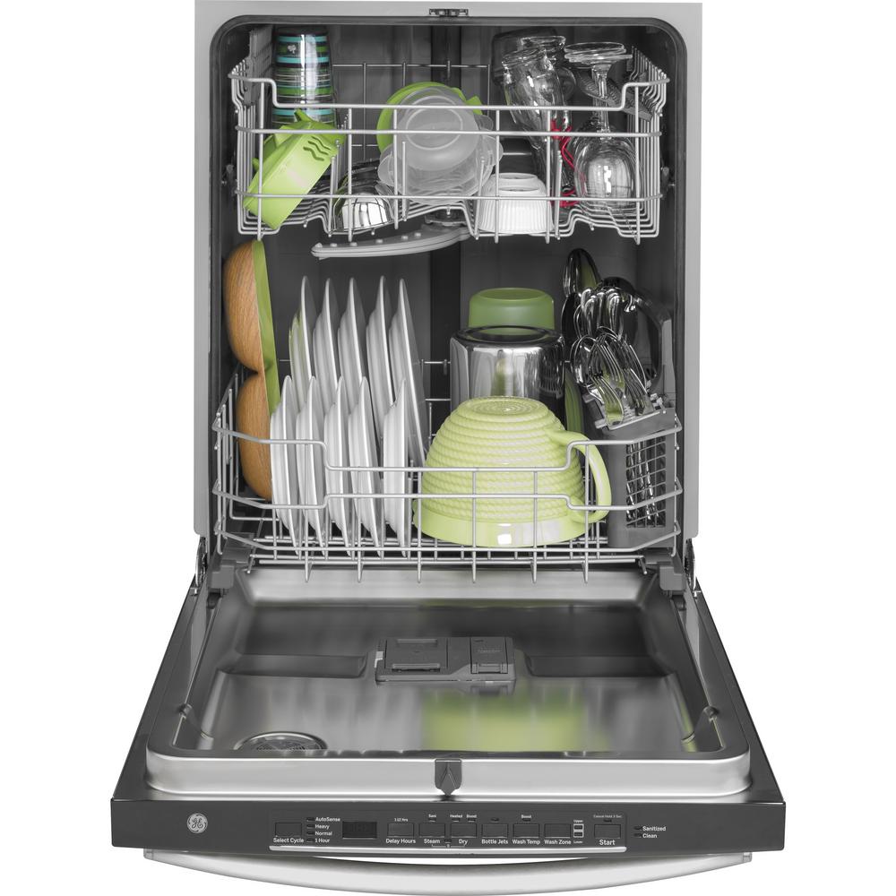 Ge 24 In Stainless Steel Top Control Smart Built In Tall Tub Dishwasher With Steam Cleaning And 48 Dba Gdt635hsmss The Home Depot