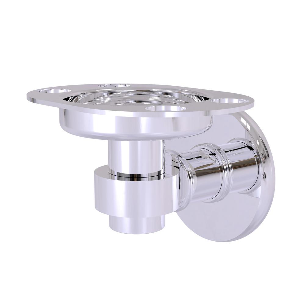 Allied Br Continental Collection Tumbler And Toothbrush Holder In Allied Br Continental Collection Tumbler And Toothbrush Holder In Polished Chrome