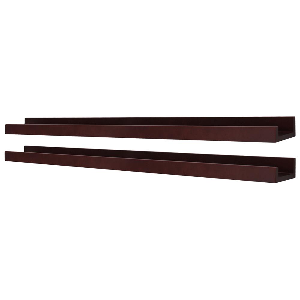Dark Brown Wood Shelving Storage Organization The Home Depot Edge