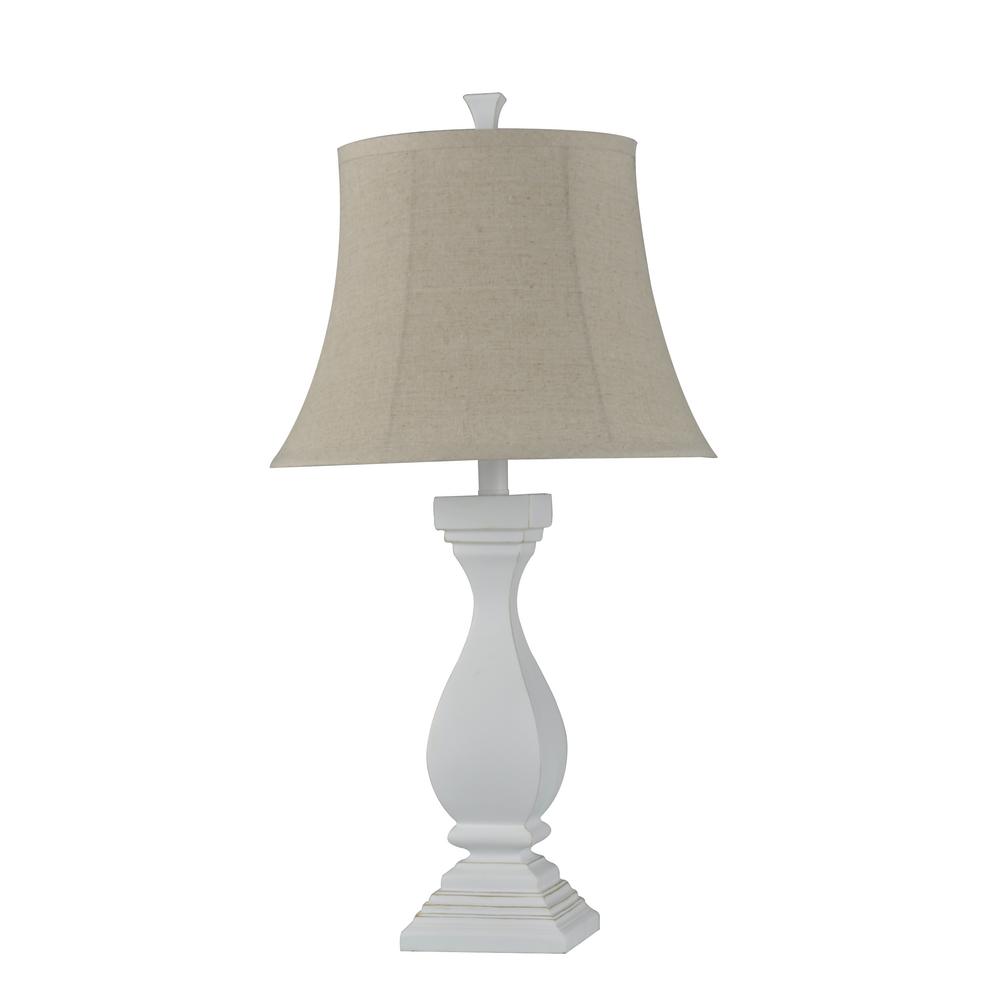 Stylecraft 30 In Sand Dollar White Distressed Finish Table Lamp With Oatmeal Softback Fabric Shade Stylecraft 30 In Sand Dollar White Distressed Finish Table Lamp With Oatmeal Softback Fabric Shade