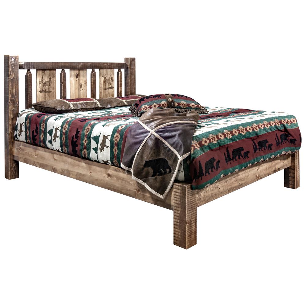 Montana Woodworks Homestead Collection Medium Brown King Laser