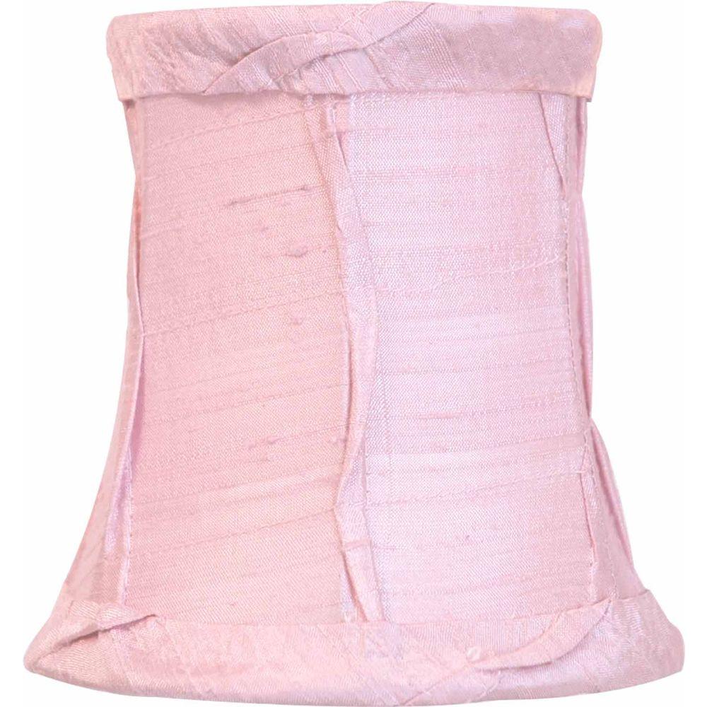 Pink Ceiling Lighting Accessories The Home Depot Stretch Bell Soft Pink Dupione Silk Chandelier Shade With Vertical Ruffles