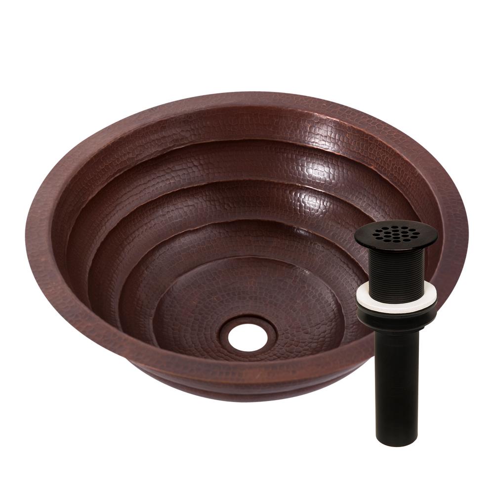 Matamoras Tiered Bathroom Sink in Antique Copper with Oil Rubbed Bronze