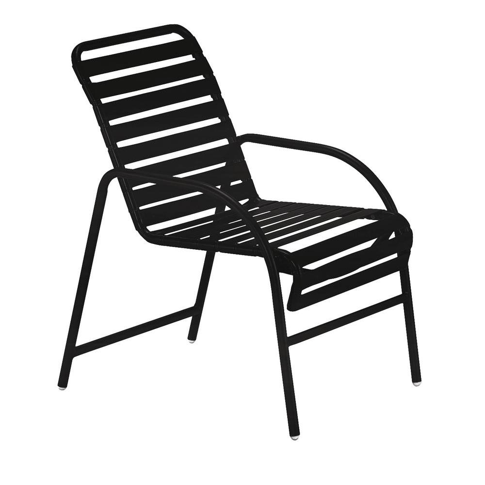 Tradewinds Milan Black Commercial Patio Game Chair 2 Pack