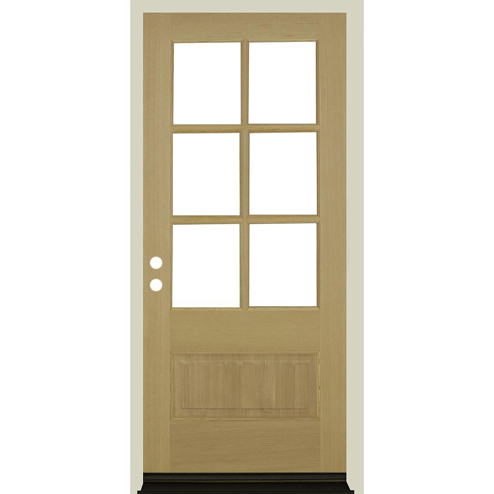 Krosswood Doors 36 in. x 80 in. 3/4 6Lite with Beveled Krosswood Doors 36 in. x 80 in. 3/4 6Lite with Beveled