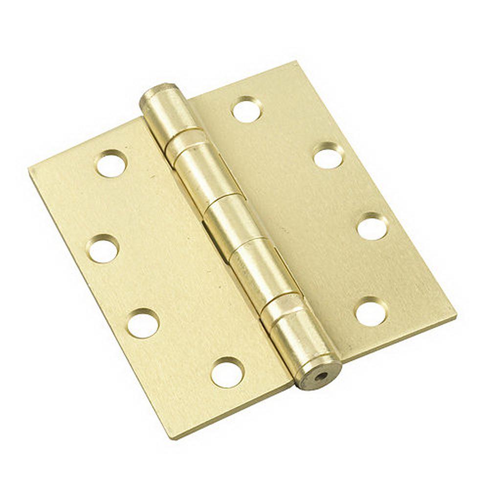 Everbilt Bright Brass Lid Support RightHand Hinges19844 The Home Depot