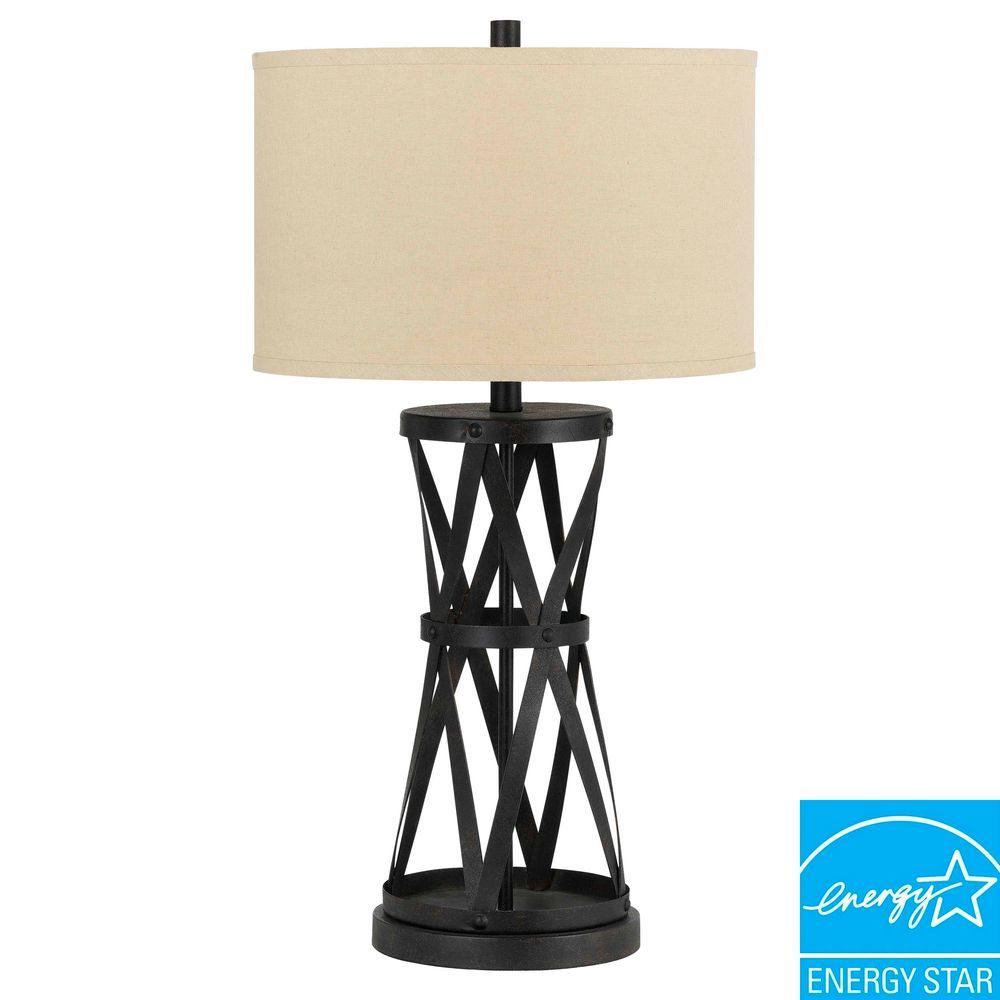 Rustic Energy Star Beige Bisque Table Lamps The Home Passo Metal And Iron Table Lamp