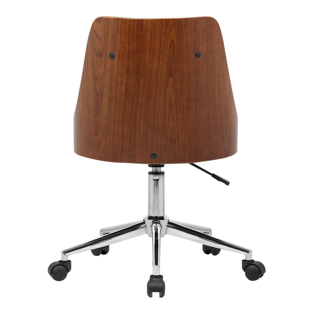 Armen Living Diamond 35 In Black Faux Leather And Chrome Finish Mid Black Faux Leather And Chrome Finish Mid Century Office Chair Armen Living
