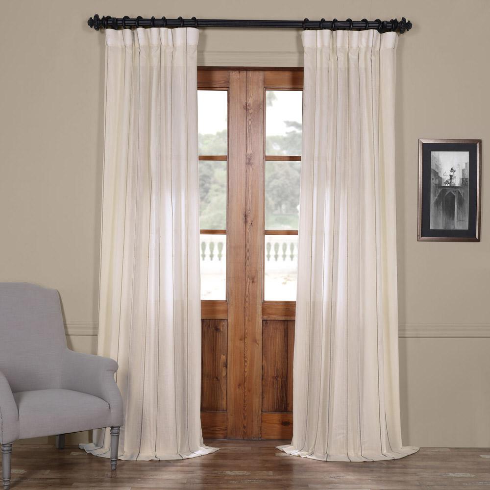 Exclusive Fabrics Furnishings Aruba Gold Striped Linen Sheer