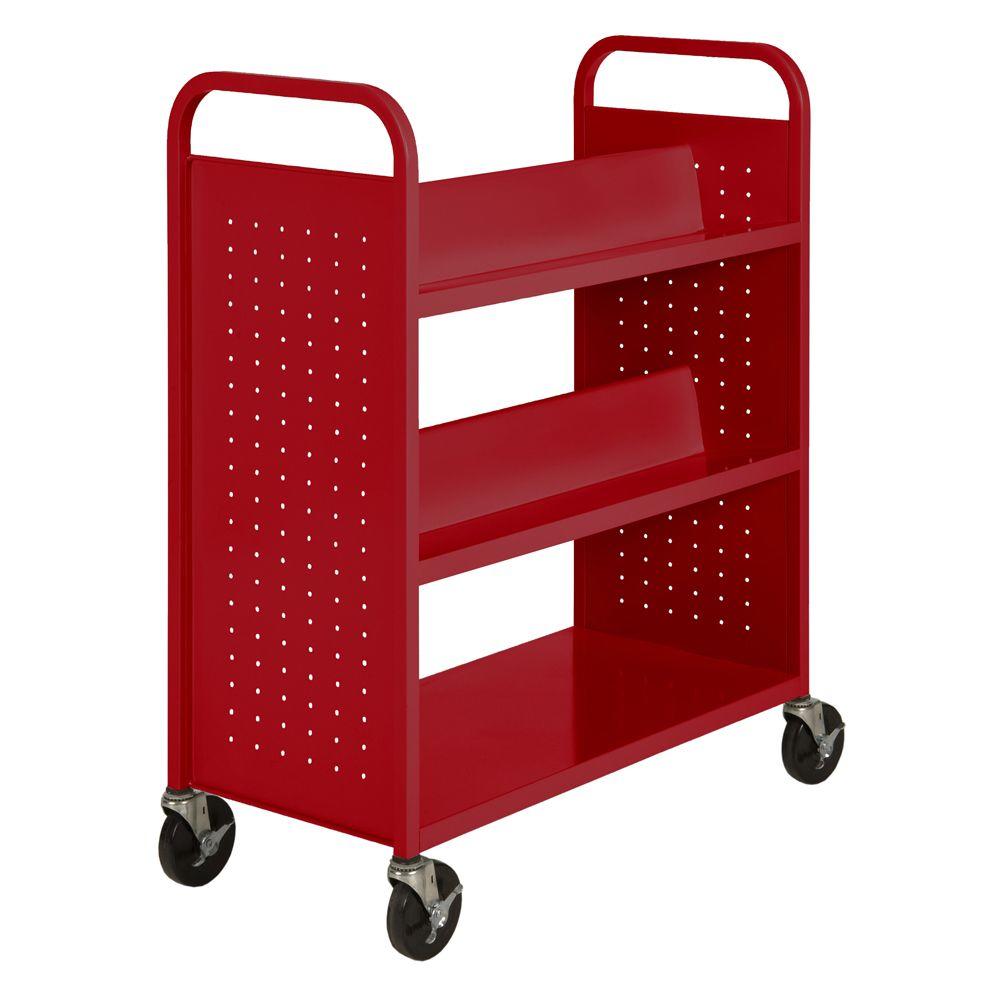 Sandusky Fire Engine Red Mobile Steel Bookcase Svf336 01 The Home Sandusky Fire Engine Red Mobile Steel Bookcase