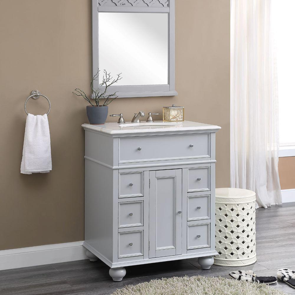 Home Decorators Collection Hampton Harbor 28 In Vanity Dove Grey With Natural Marble Top White Sink Bf 22267 Dg The Depot - 28 Inch White Bathroom Vanity With Top Home Decorators Collection Hampton Harbor 28 In Vanity Dove Grey With Natural Marble Top White Sink Bf 22267 Dg The Depot - 28 Inch White Bathroom Vanity With Top