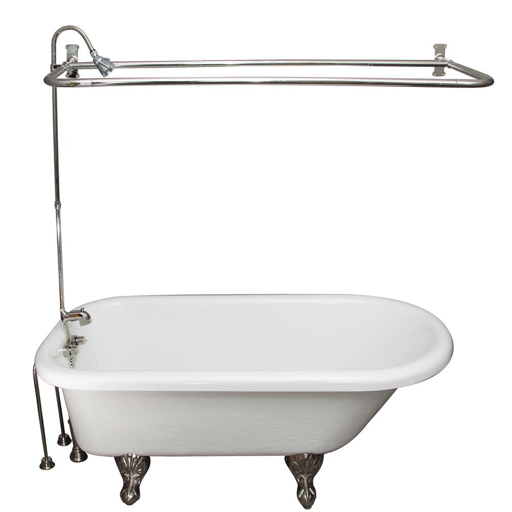 Barclay Products 5.6 ft. Acrylic Ball and Claw Feet Roll Top Tub in