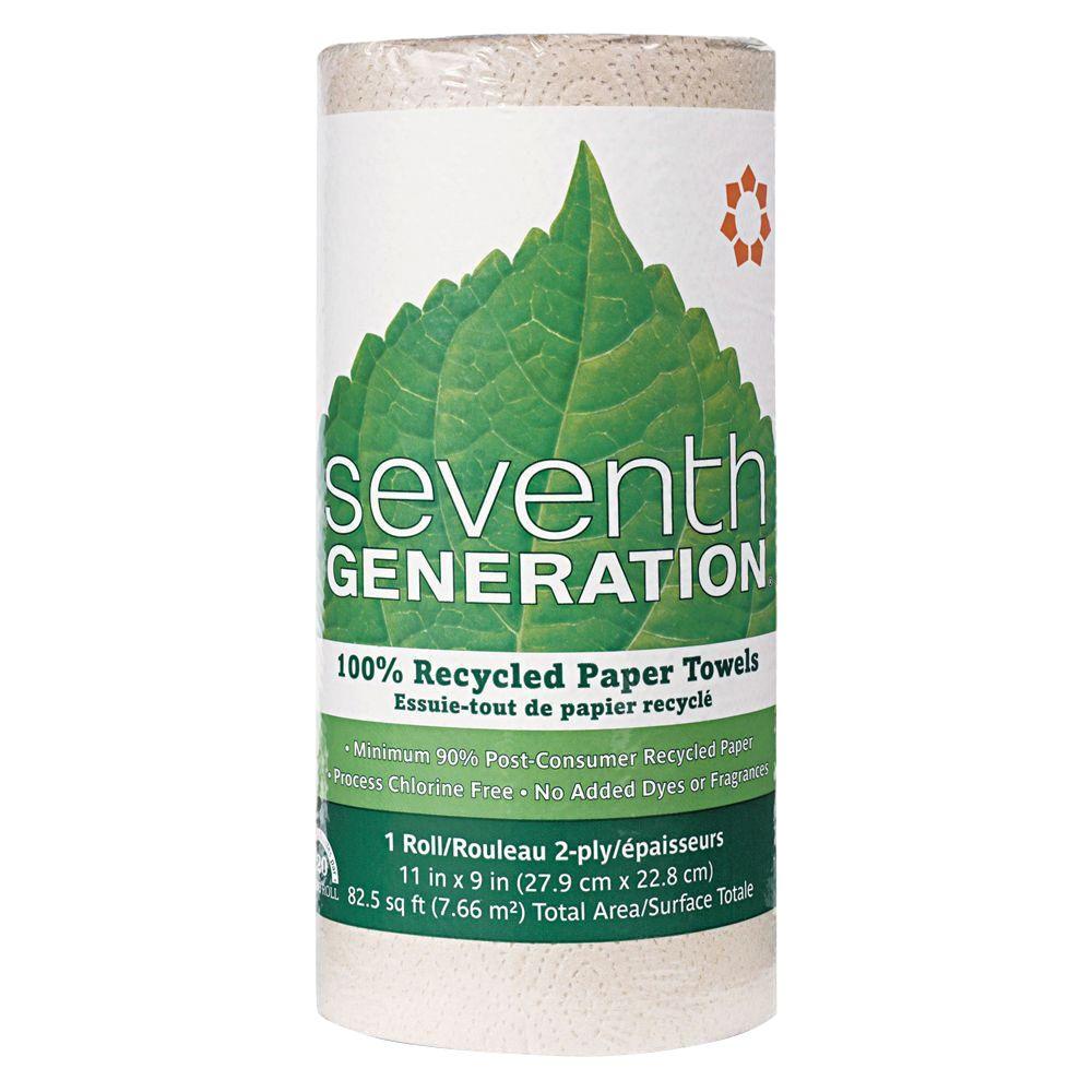 SEVENTH GENERATION Unbleached 100 Recycled Paper Towels (30 Rolls