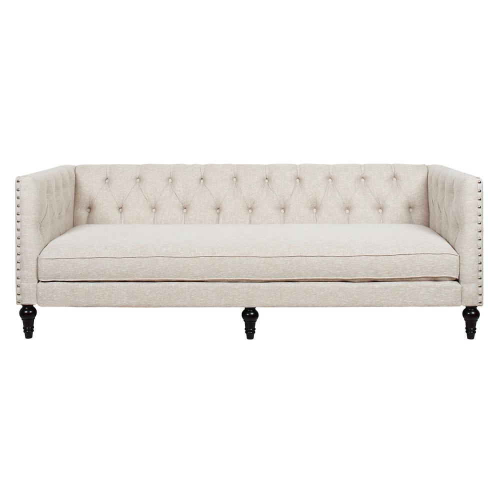 Jennifer Taylor Stanbury Oatmeal Sofa630123858 The Home Depot