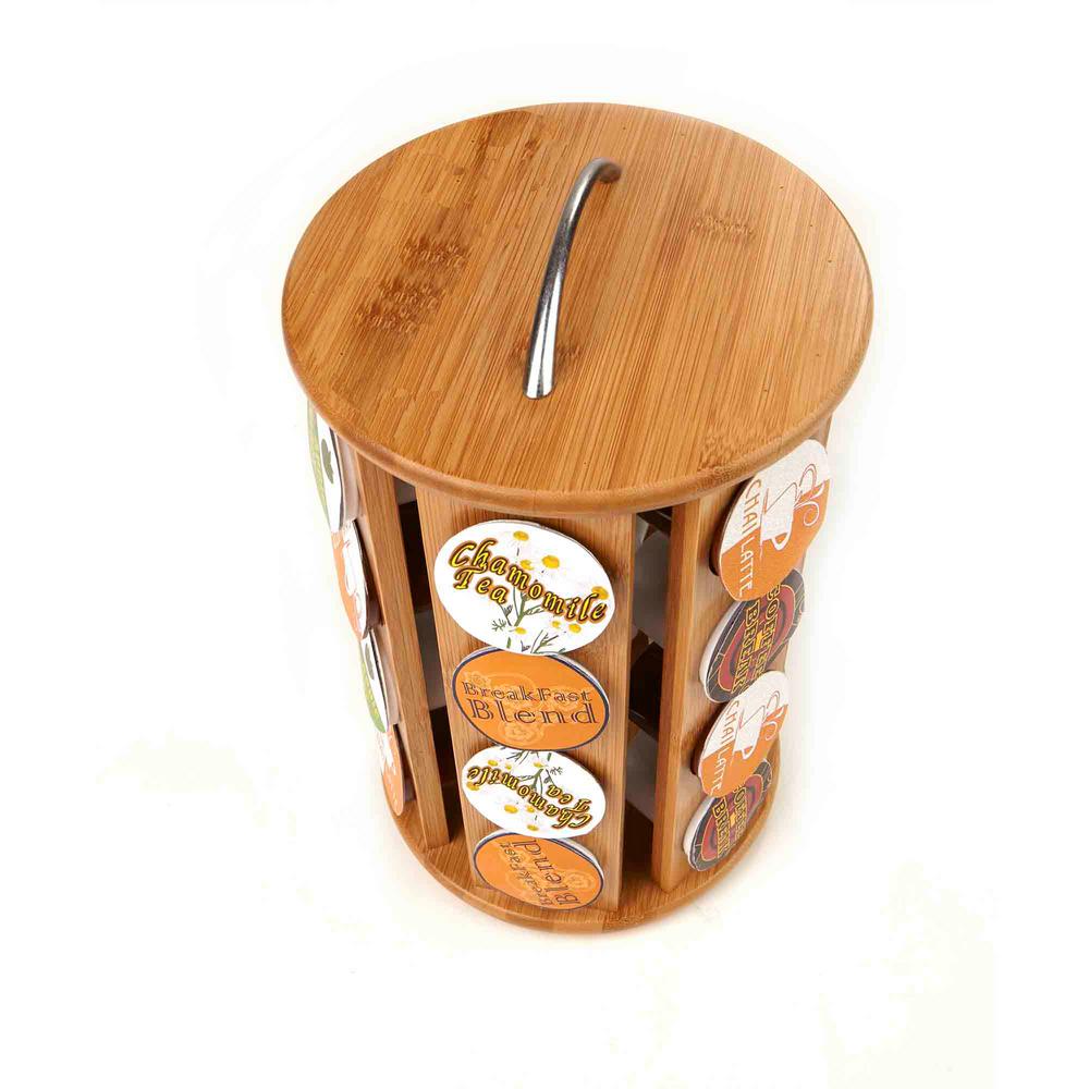 Mind Reader 24Capacity Bamboo KCup Storage Organizer and Coffee Pod