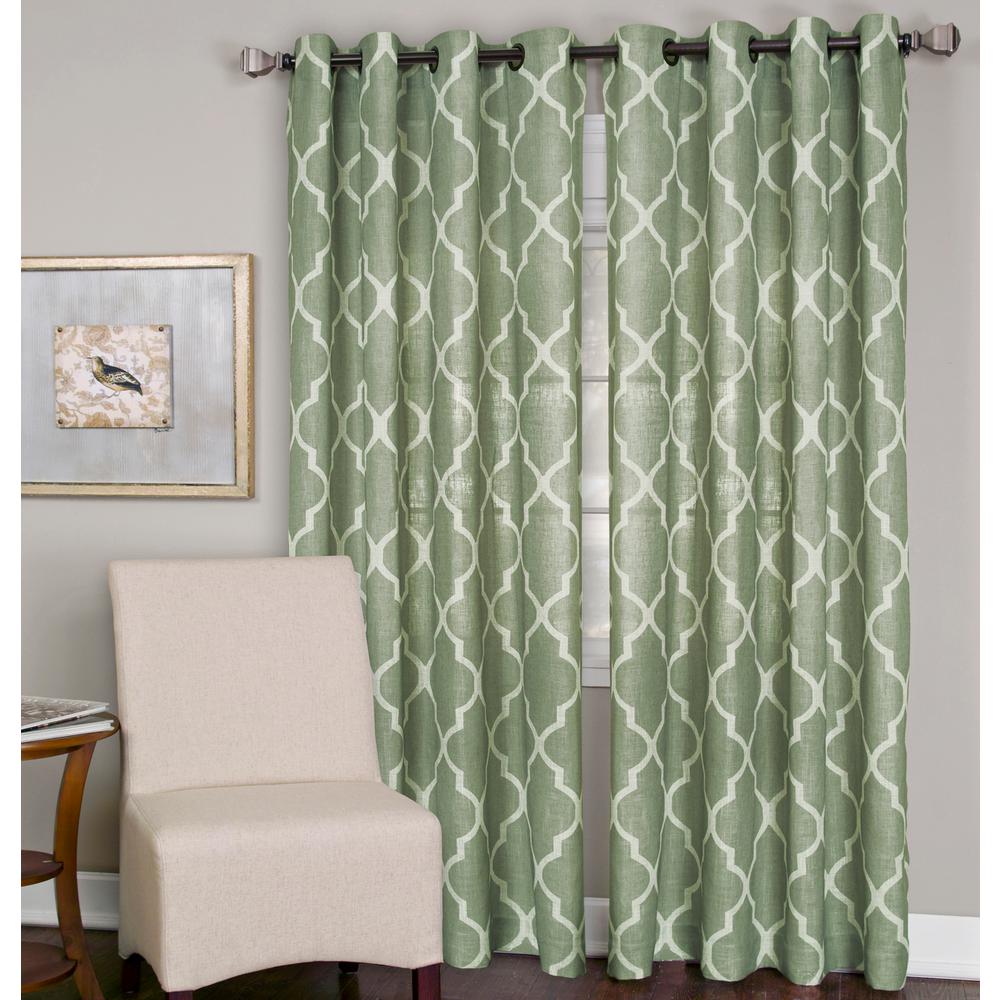 Elrene Medalia Room Darkening Geometric Window Curtain