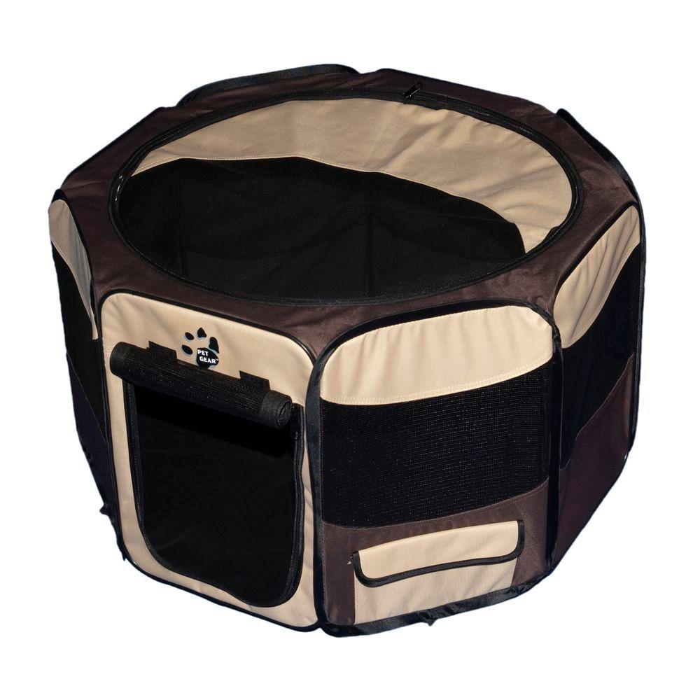 Pet Gear 46 inch L x 46 inch W x 28 inch H Octagon Pet Pen with Removable Top by Pet Gear