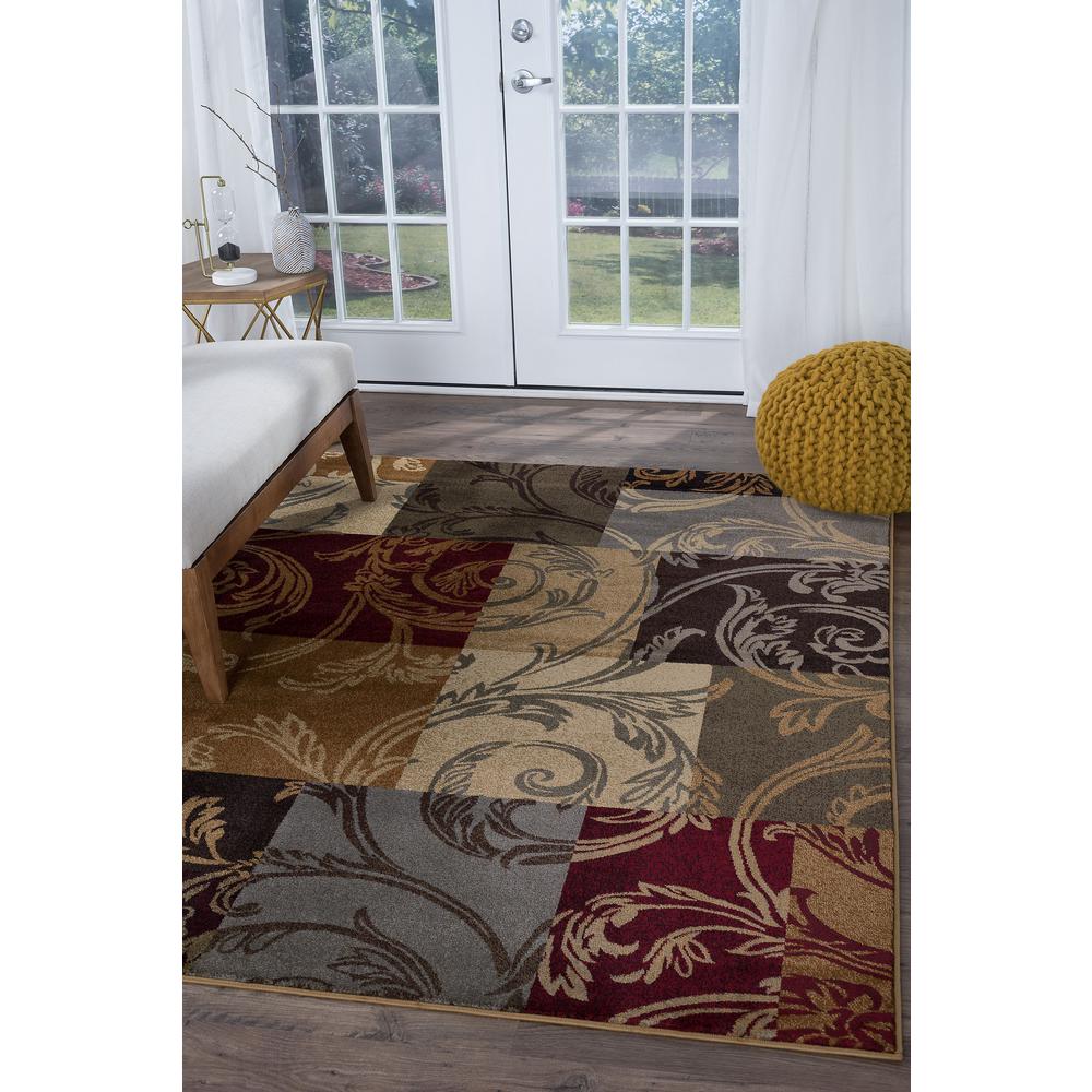 Tayse Rugs Impressions Multi 5 Ft X 7 Ft Transitional Area Rug Imp7710 5x8 The Home Depot