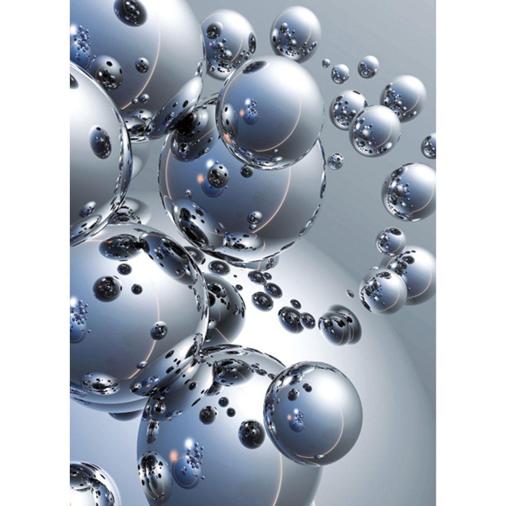 100 In X 72 Silver Orbs Wall Mural 100 In X 72 Silver Orbs Wall Mural