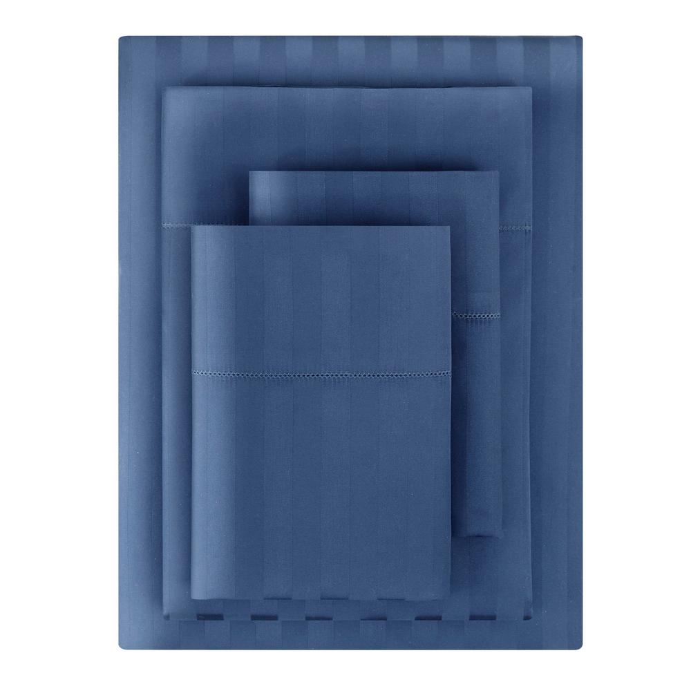 Home Decorators Collection 500 Thread Count Egyptian Cotton Sateen 3 500 Thread Count Egyptian Cotton Sateen 3 Piece King Duvet Cover Set In Midnight Damask