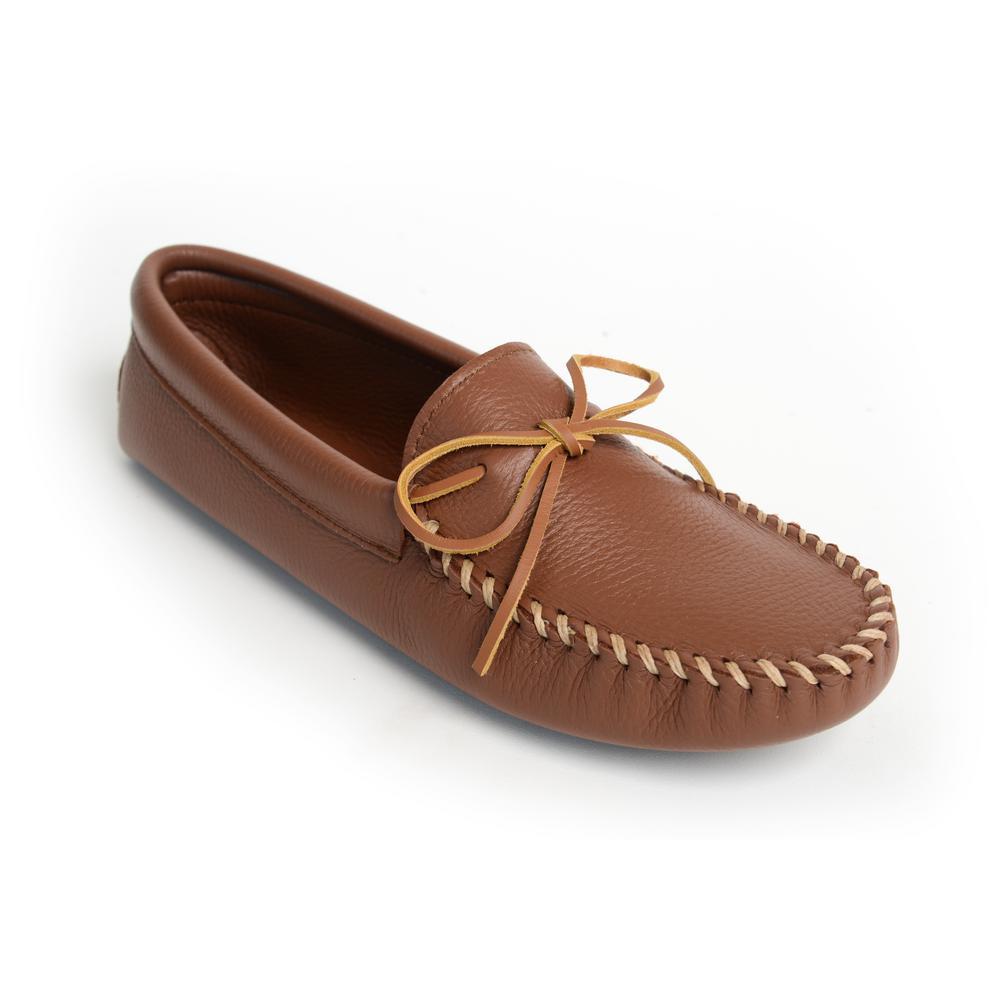 minnetonka men's double deerskin softsole moccasin