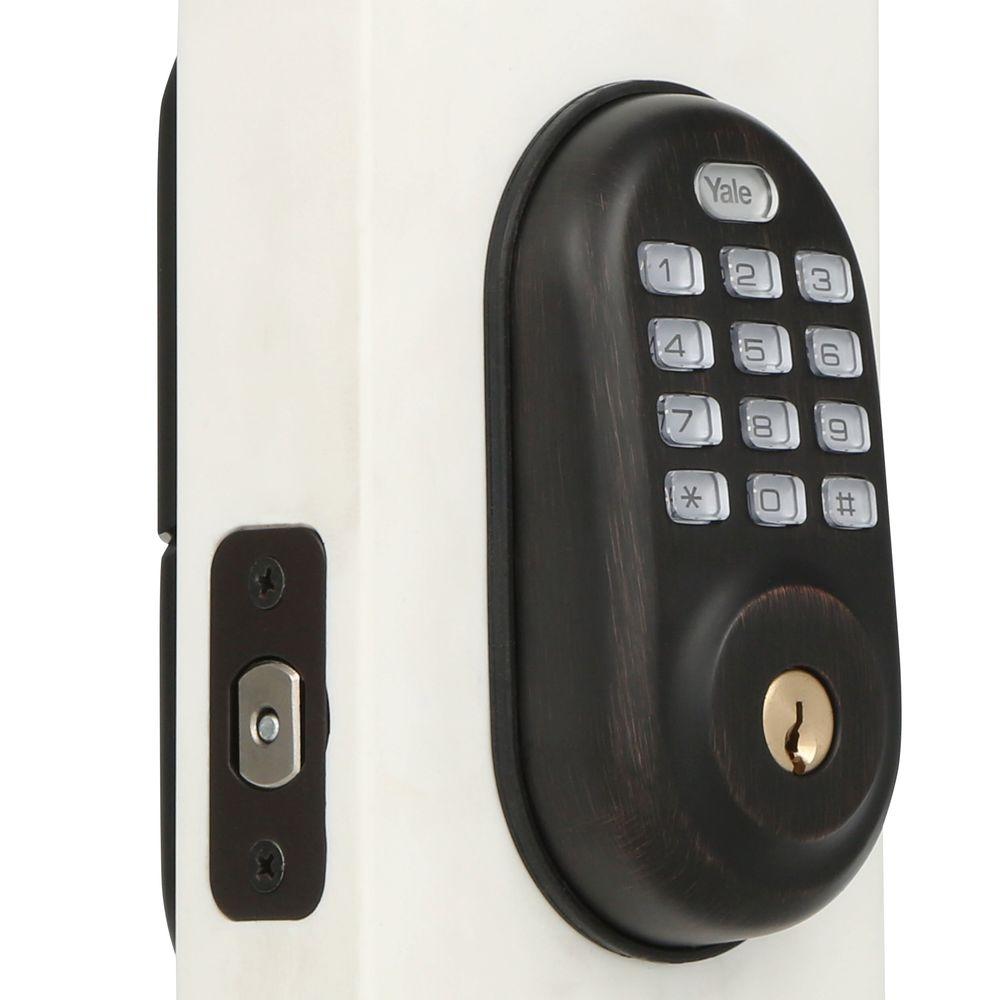 Yale Real Living Push Button Oil Rubbed Bronze Deadbolt084001 The