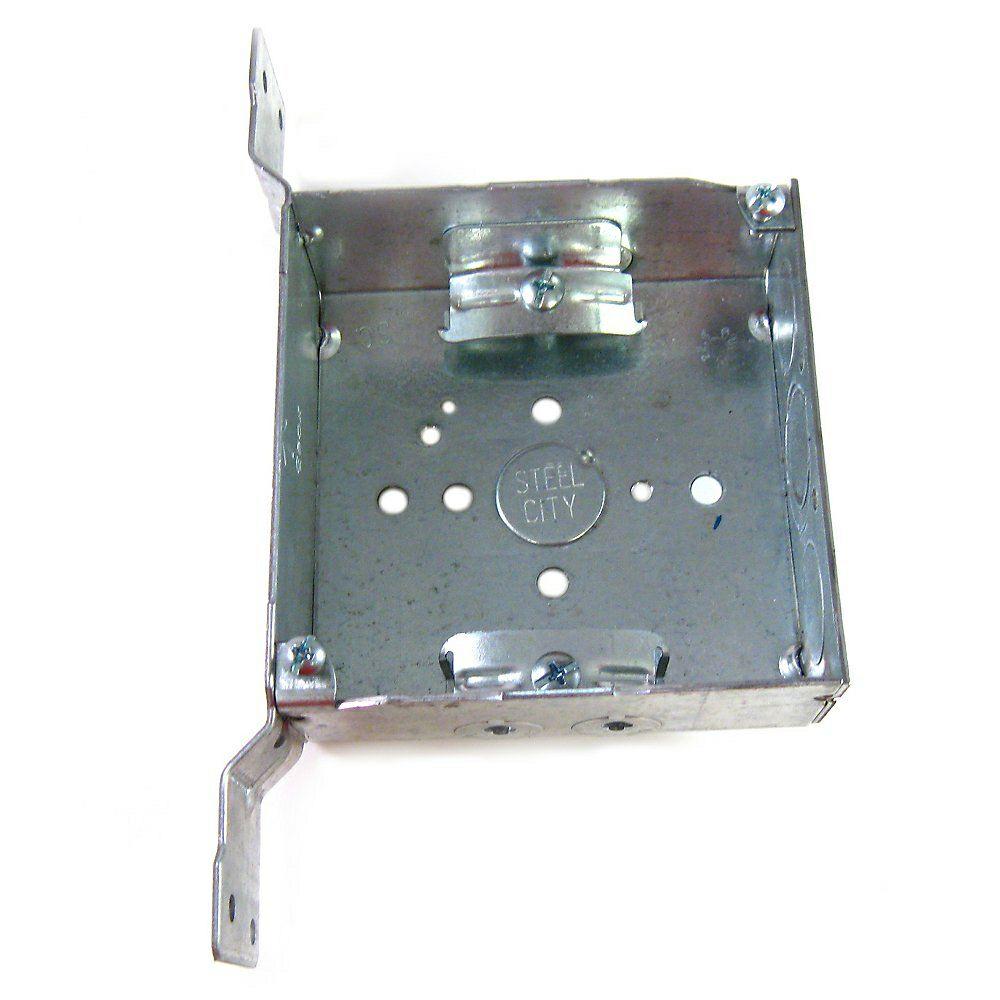 4 in  steel square box with cv bracket  case of 25 -52151cvn-25r