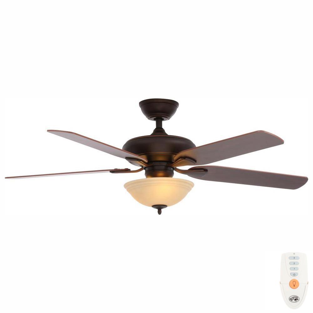 Hampton Bay Flowe 52 In Led Indoor Mediterranean Bronze Ceiling