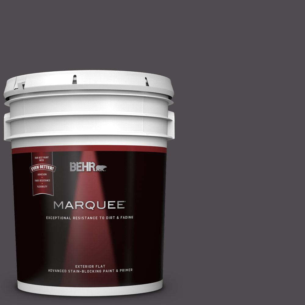BEHR MARQUEE 5 gal. N5707 Black Elegance Flat Exterior