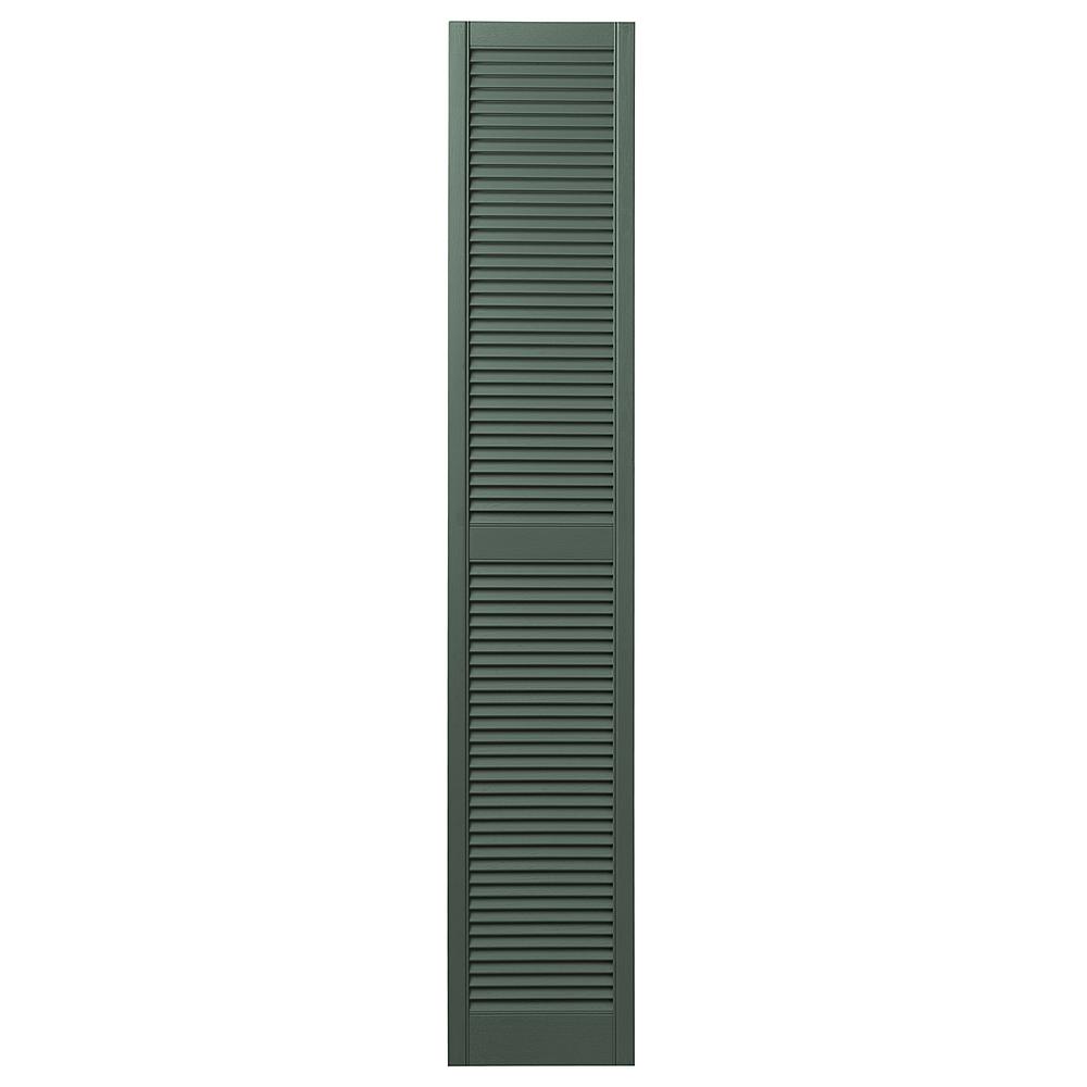 Ply Gem 15 in. x 75 in. Open Louvered Polypropylene Shutters Pair in ...