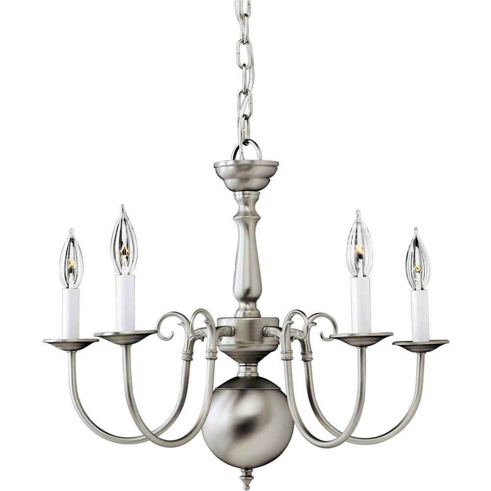 Progress Lighting Americana Collection 5Light Polished Brass ChandelierP434610 The Home Depot