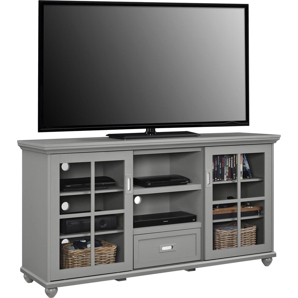 Altra Furniture Aaron Gray Storage Entertainment Center Altra Furniture Aaron Gray Storage