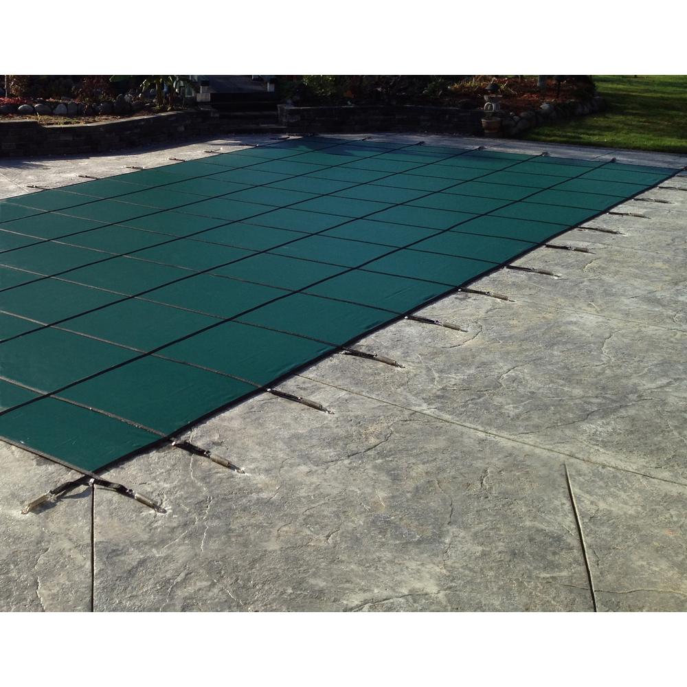 WaterWarden in-Ground Pool Safety Cover Fits 20’ x 40’, Center Drain Panel, Right Step, UL Classified to ASTM F1346